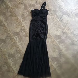 Black elegant gown.